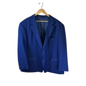 Oak Hill Men’s Blazer Sport Coat Single Breasted Jacket Blue Big Tall  3XL 54/56